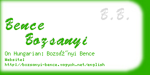 bence bozsanyi business card